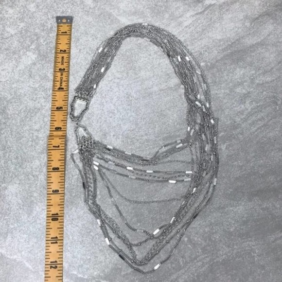 Chloe + Isabel Multi-Strand Chain Bib Necklace - Picture 3 of 7